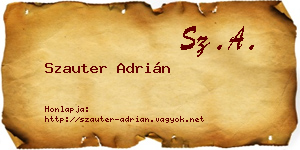 Szauter Adrián névjegykártya
